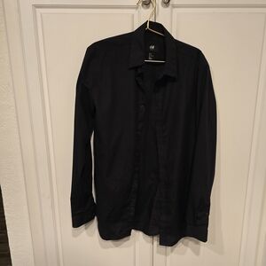H&M Black Collared Shirt